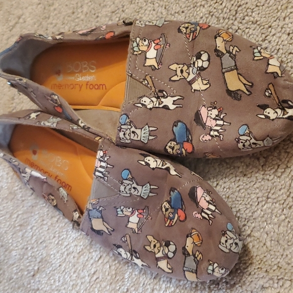 BOBS from Skechers Shoes - BOBS dog print memory foam slip ons
